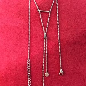 Silvertone dangle necklace